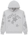 Sp5der Rhinestone Beluga Hoodie 'Heather Grey' - Hype World