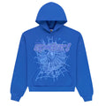 Sp5der Rhinestone Punk V2 Hoodie "Blue" - Hype World