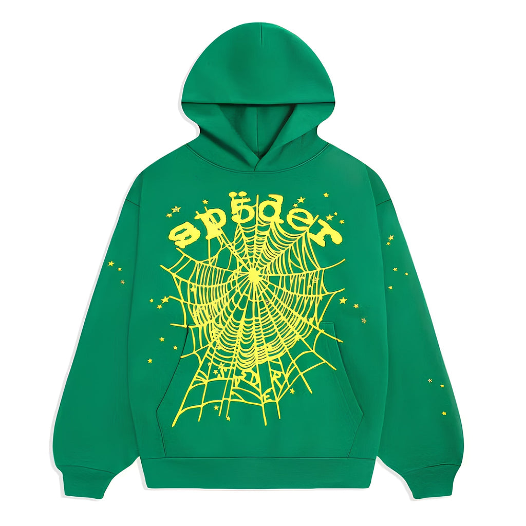 Sp5der Star OG Web V2 Hoodie Slime Green - Hype World