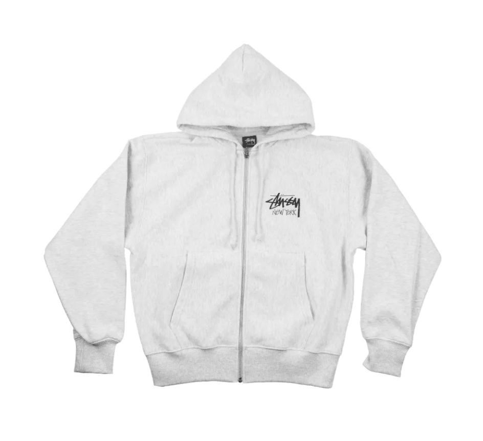 Stussy New York Zip Up "Ash Heather" - Hype World