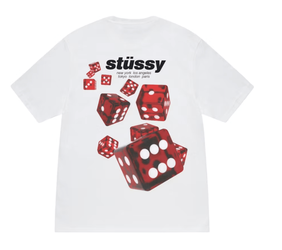 Stussy "Rollers Tee" White - Hype World