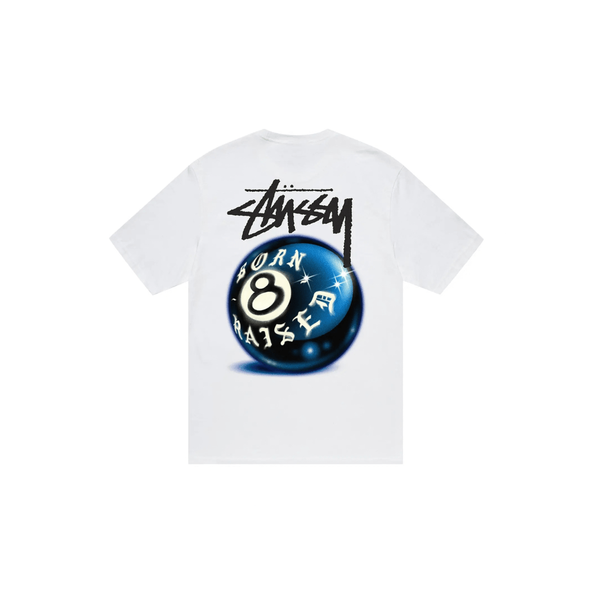 Stussy x Born X Raised 8 Ball Tee 'White' - Hype World