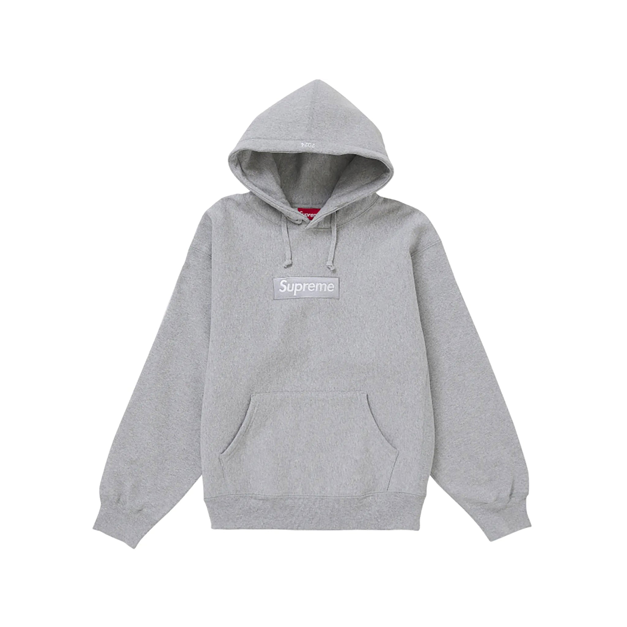 Supreme Box Logo Hooded Sweatshirt (FW24) Heather Grey - Hype World
