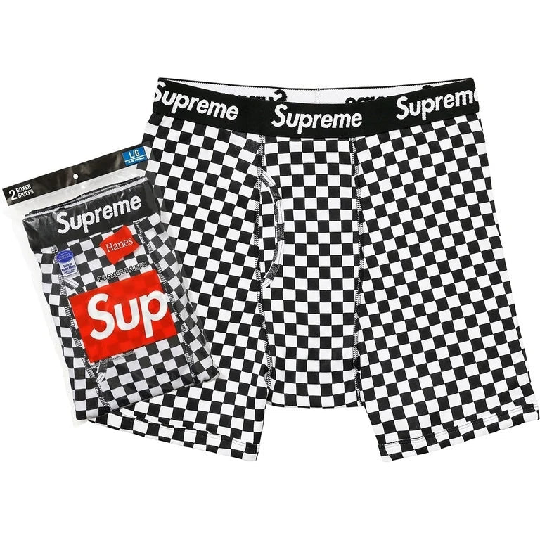 Supreme Hanes Boxer Briefs (2 Pack) Checkered - Hype World