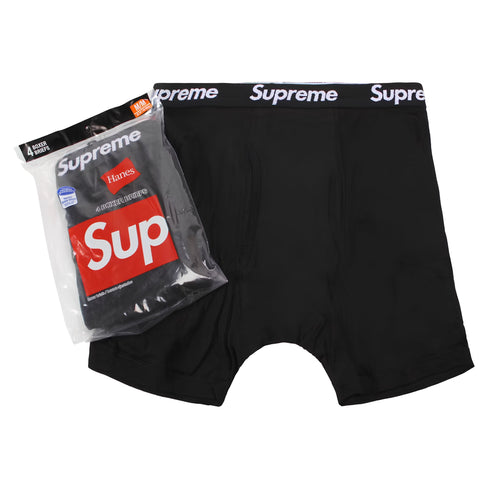 Supreme Hanes Boxer Briefs (4 Pack) Black - Hype World