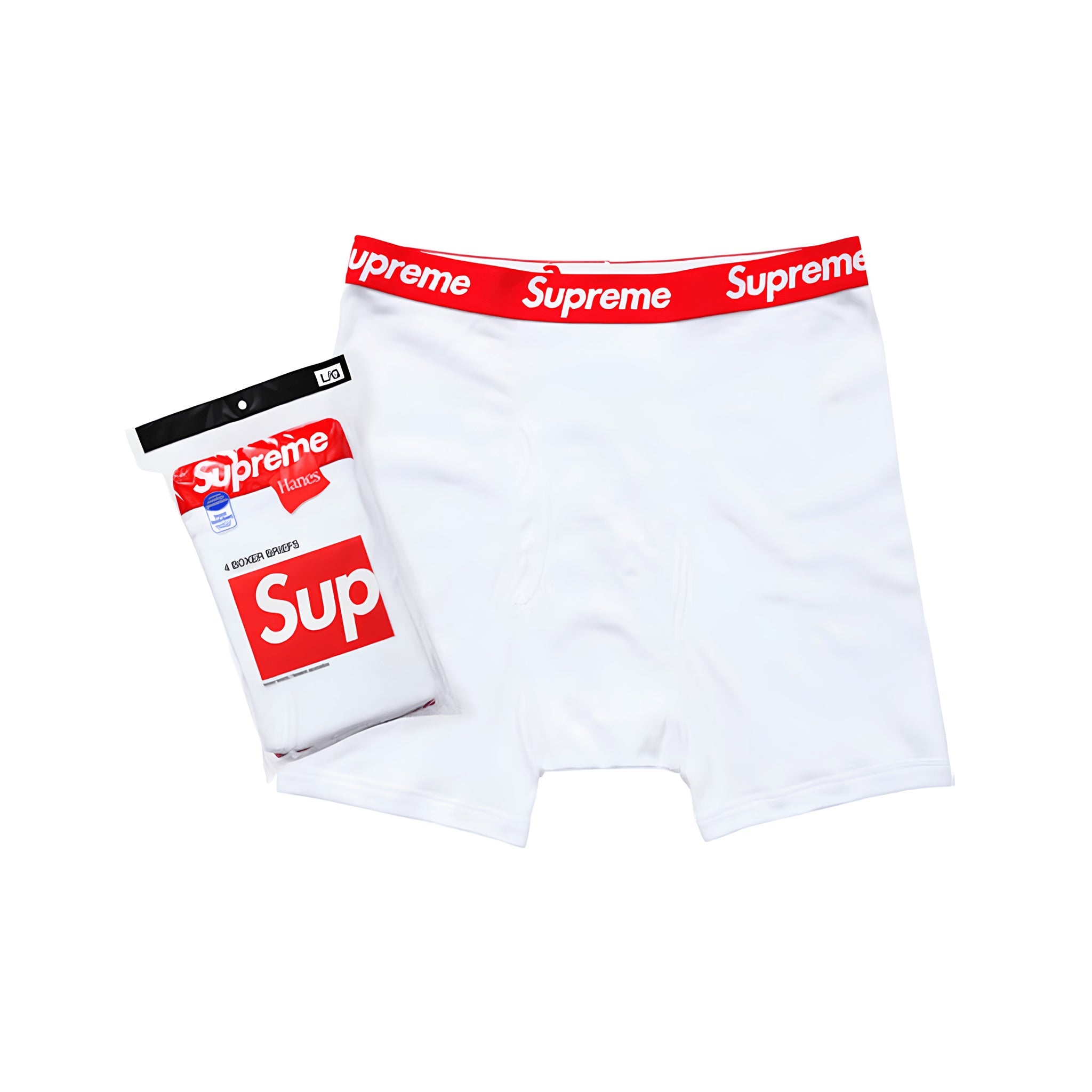 Supreme Hanes Boxer Briefs White (4 Pack) - Hype World