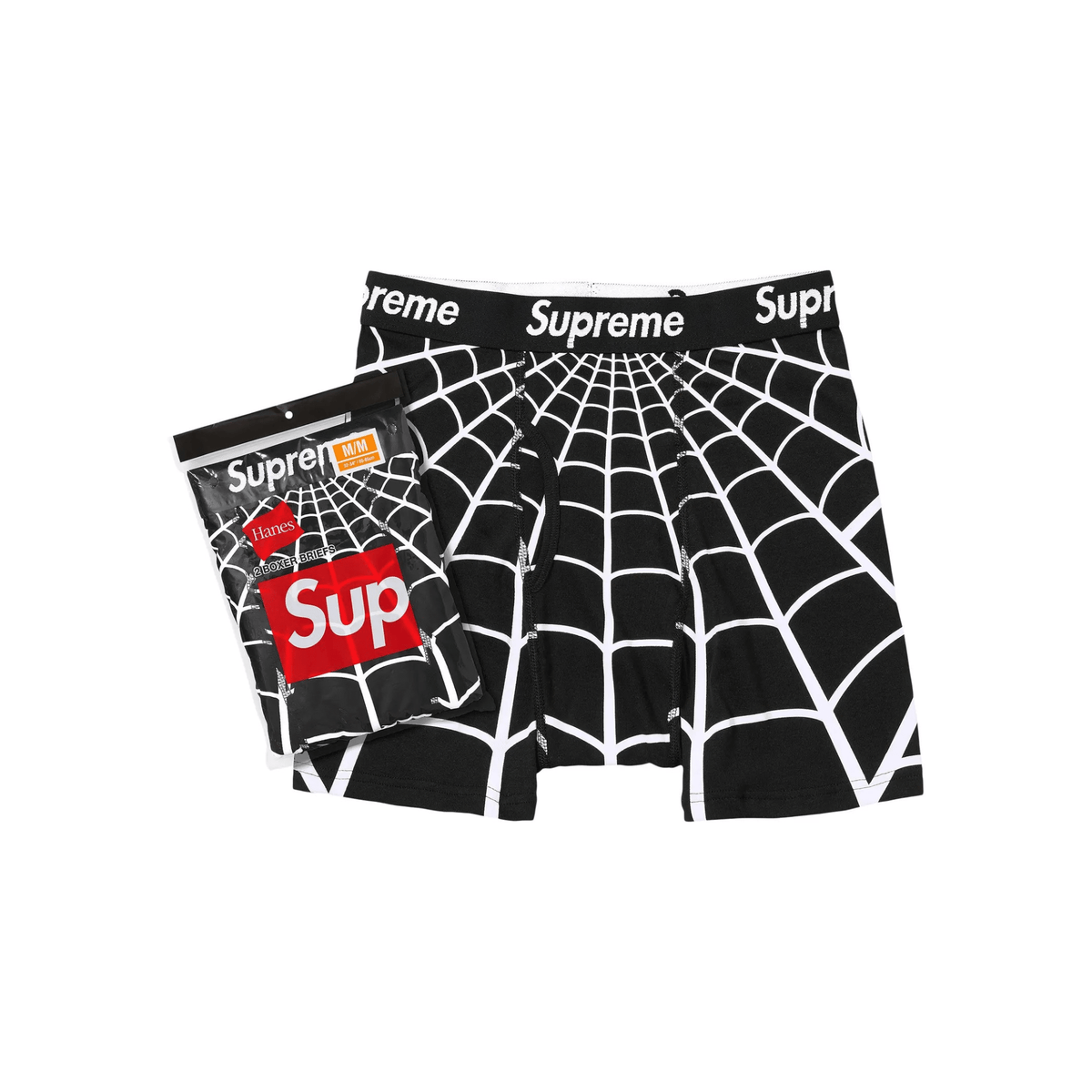 Supreme Hanes Spider-Man Boxer Briefs (2 Pack) Black - Hype World