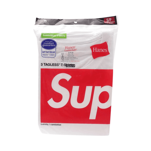 Supreme Hanes Tagless Tees (3 Pack) White - Hype World