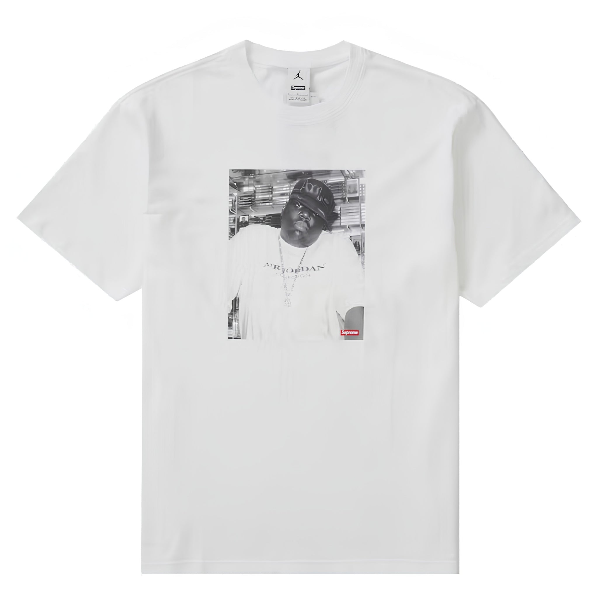 Supreme Jordan Biggie S/S Tee T-Shirt Top (White) - Hype World