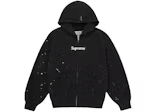 Supreme MM6 Maison Margiela Box Logo Zip Up Hooded Sweatshirt Black - Hype World