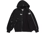 Supreme MM6 Maison Margiela Box Logo Zip Up Hooded Sweatshirt Black - Hype World