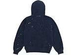 Supreme MM6 Maison Margiela Box Logo Zip Up Hooded Sweatshirt Navy - Hype World