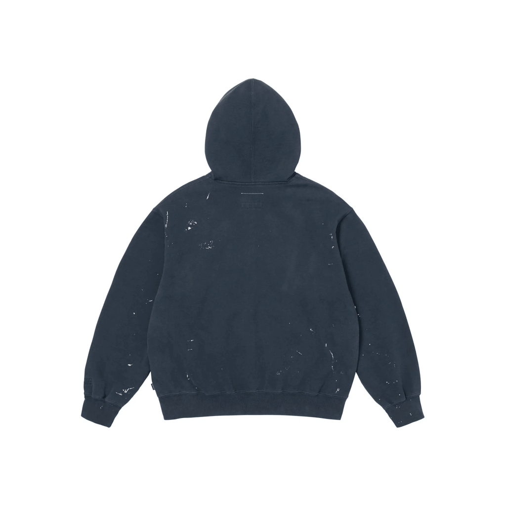 Supreme MM6 Maison Margiela Box Logo Zip Up Hooded Sweatshirt Navy - Hype World