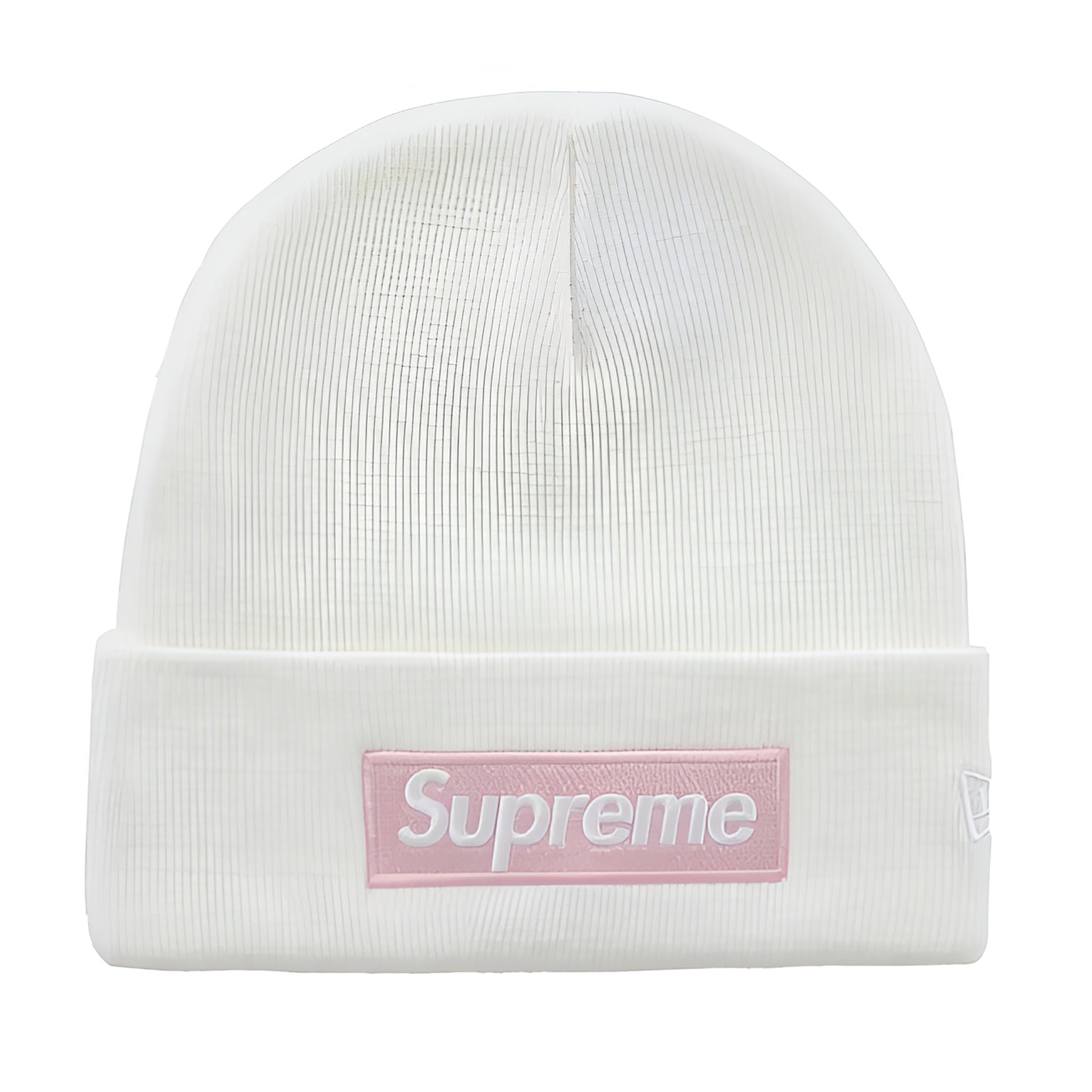 Supreme New Era Box Logo Beanie (FW25) "White/Pink" - Hype World