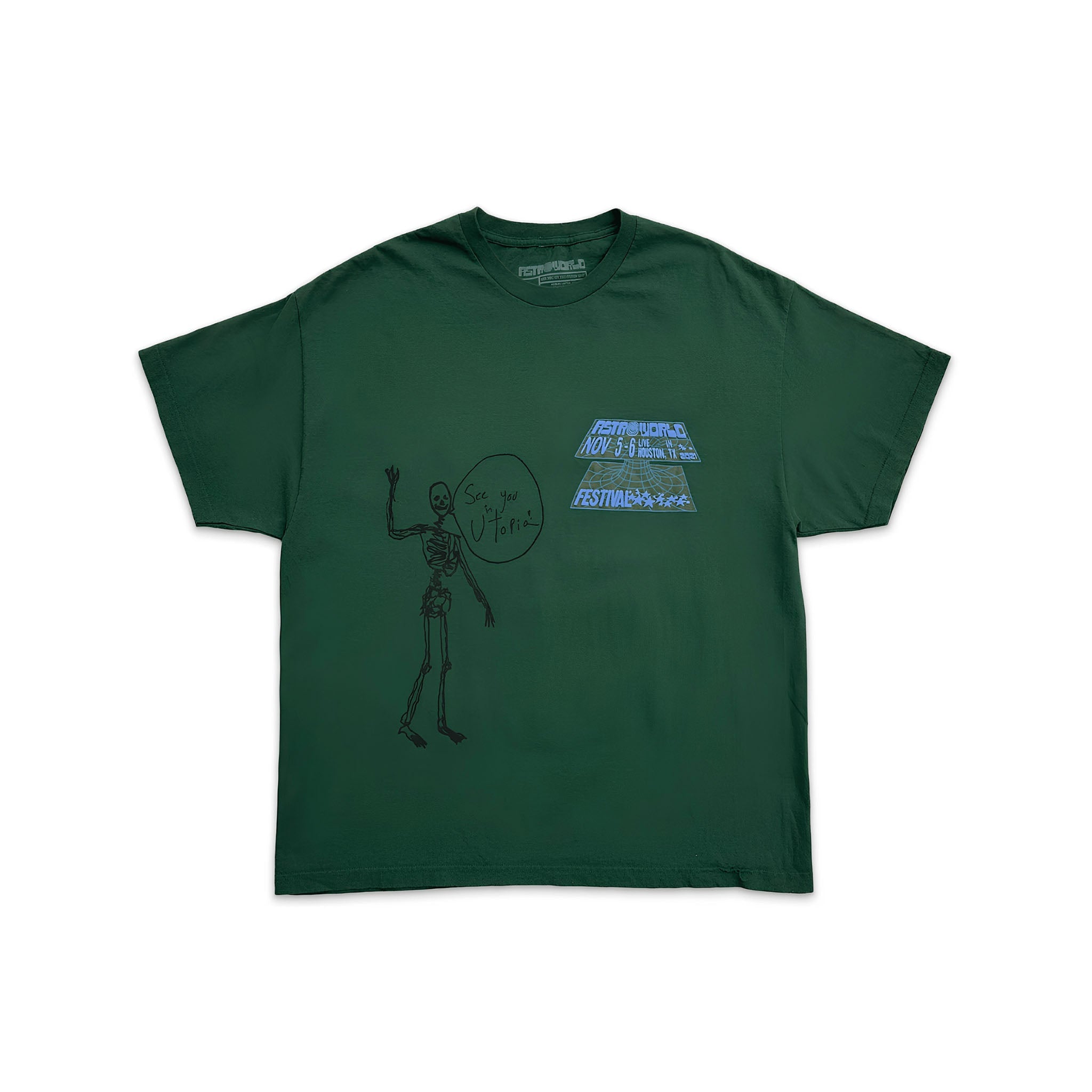 Travis Scott Astroworld 2021 Open Your Eyes Tee "Green" - Hype World