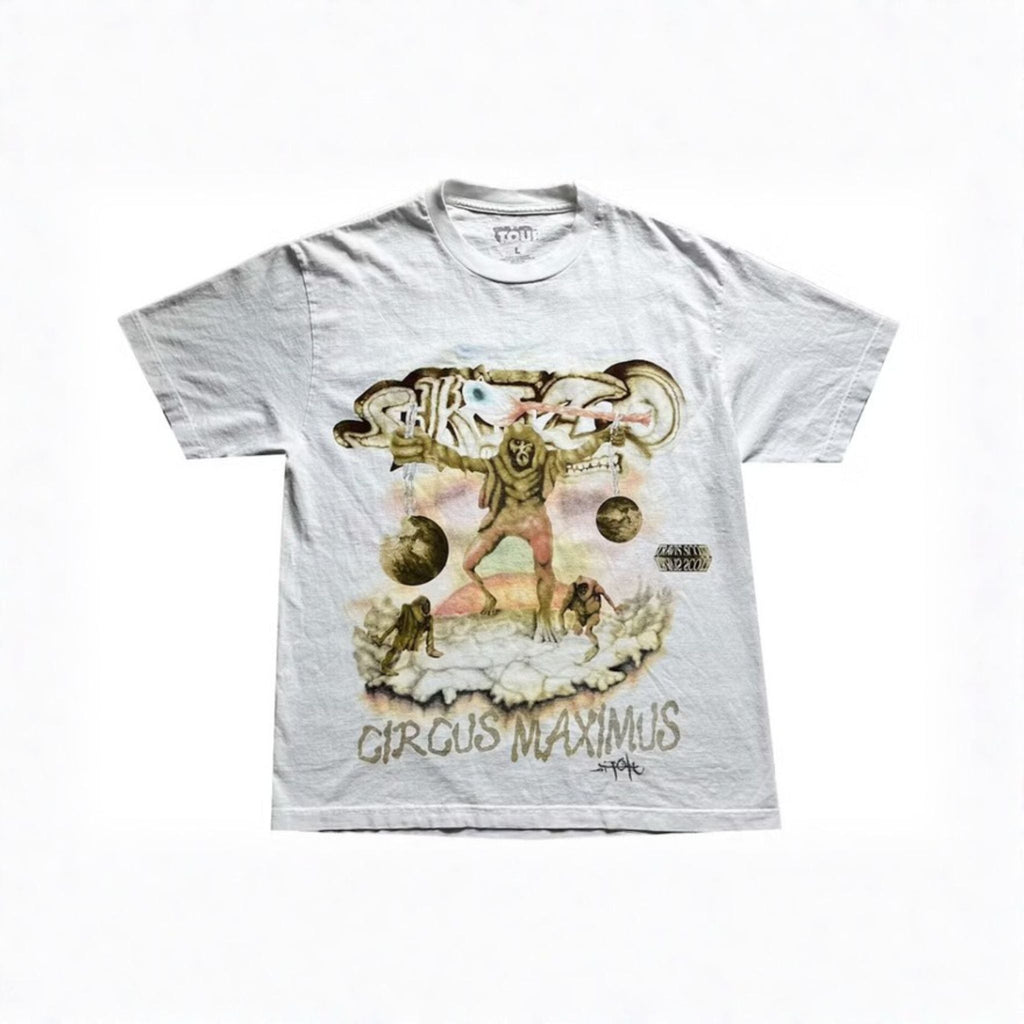 Travis Scott Utopia Tour Skitzo Circus Maximus Tee White - Hype World