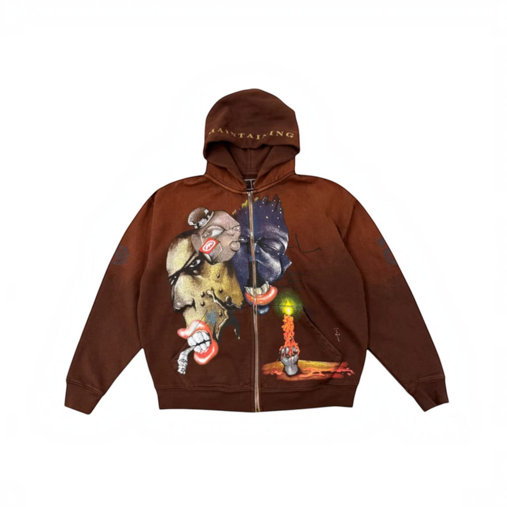 Travis Scott x Ecko Maintaining Zip Hoodie "Brown" - Hype World