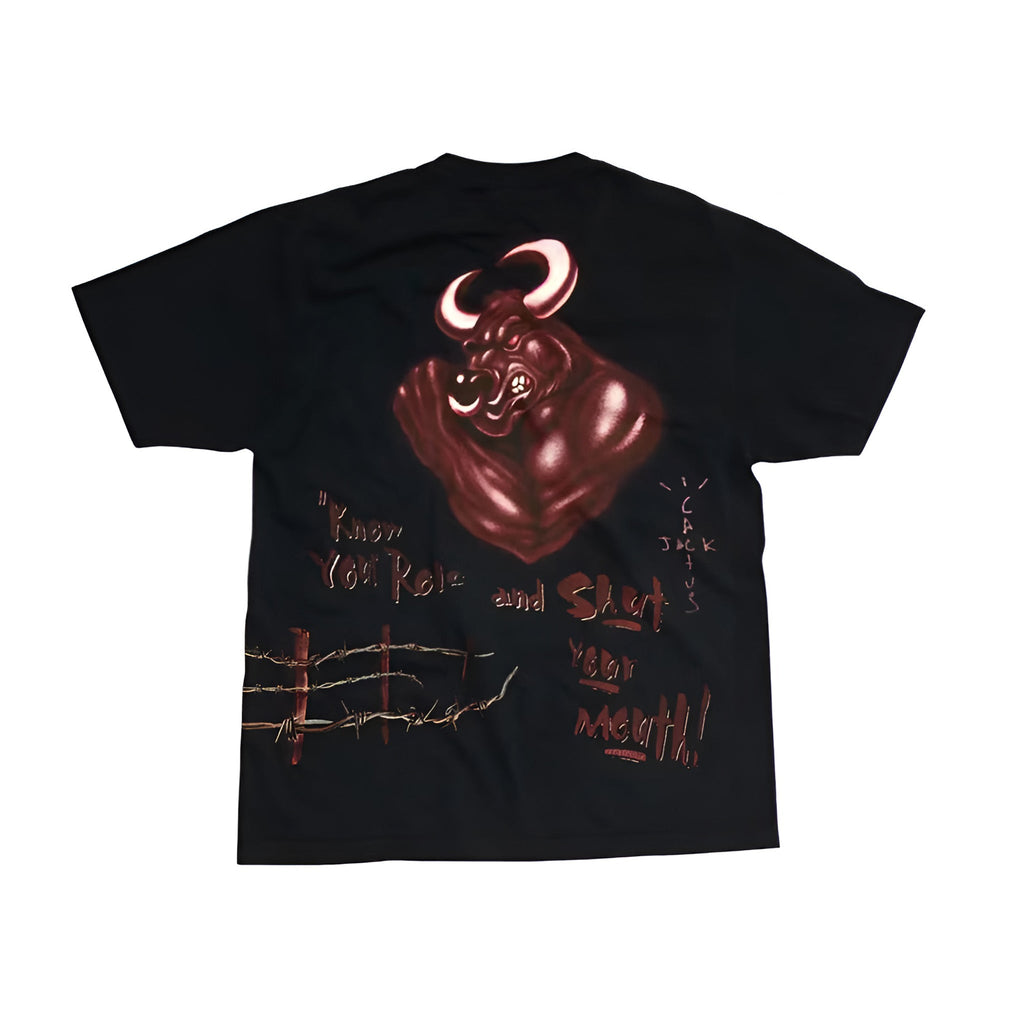 Travis Scott x WWE Know Your Role The Rock Tee "Black" - Hype World