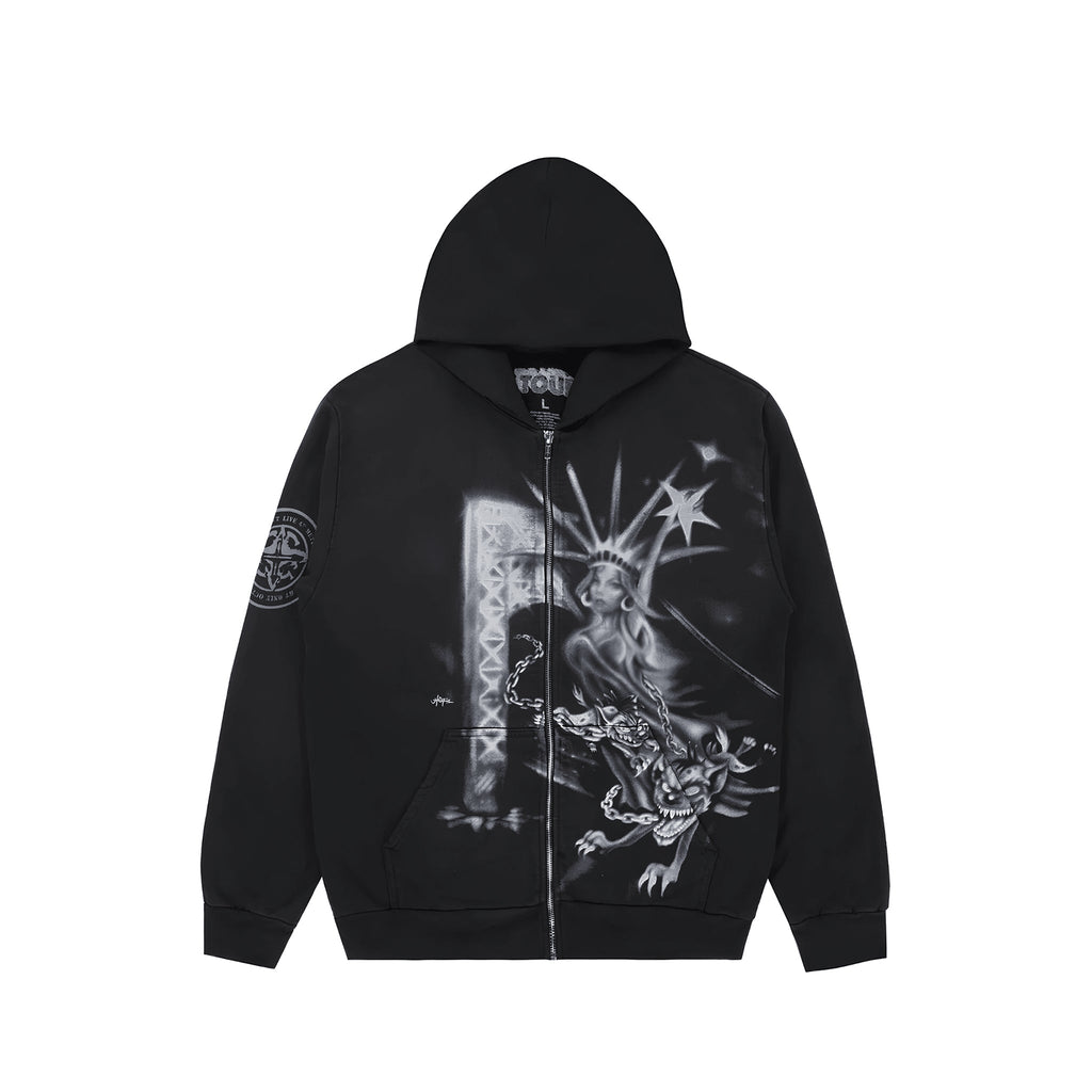 Travis Scott Zip Up Hoodie Metlife “Liberty” - Hype World
