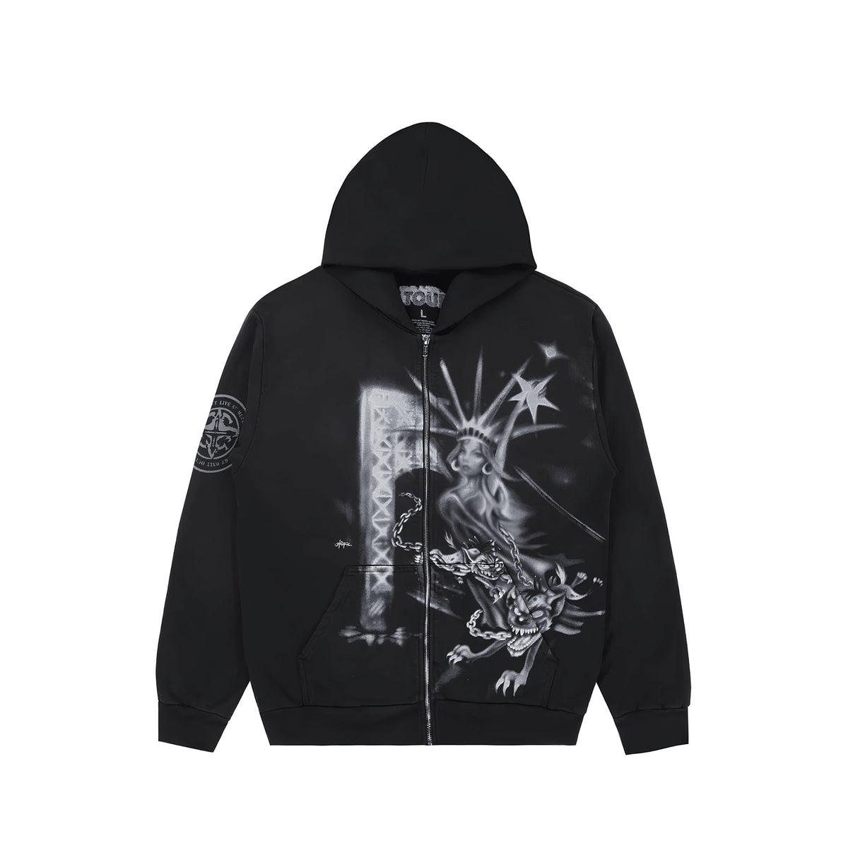 Travis Scott Zip Up Hoodie Metlife “Liberty” Travis Scott Zip Up Hoodie Metlife “Liberty” – Hype World main image 2