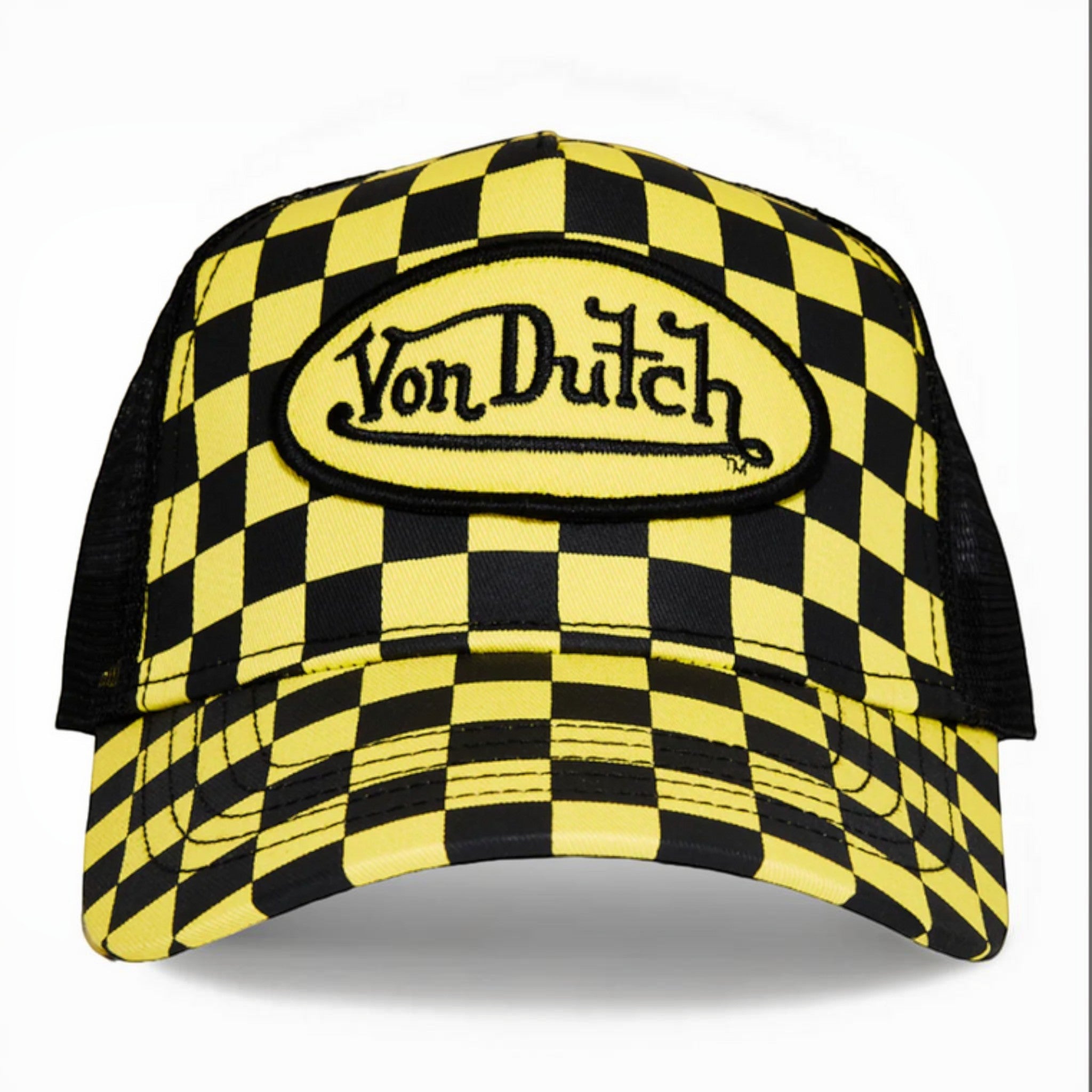 Von Dutch Trucker Hat "Yellow Checker" - Hype World