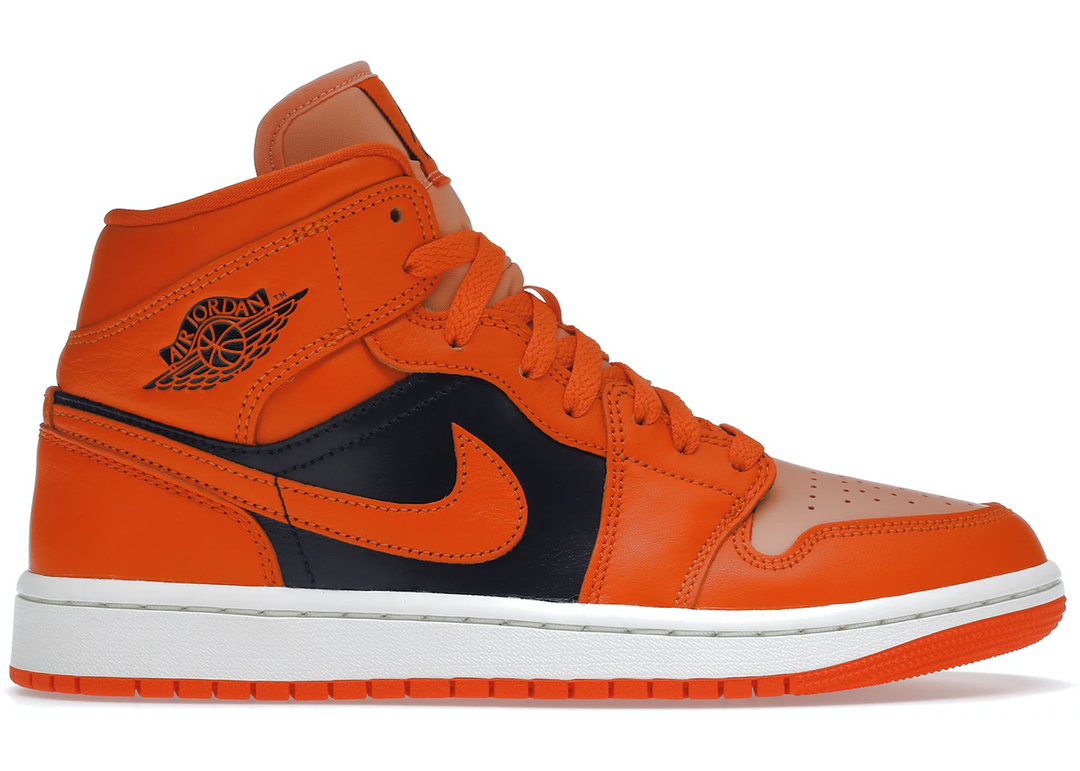 Jordan 1 Mid "Rush Orange Crimson Bliss"